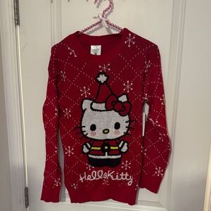 Hello Kitty Festive Red Knit Sweater